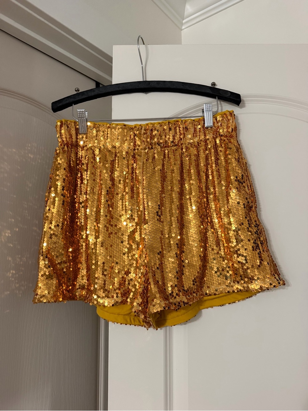 Timing Gold Sequin Women's Shorts
